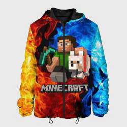 Куртка с капюшоном мужская MINECRAFT, цвет: 3D-черный