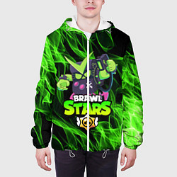Куртка с капюшоном мужская BRAWL STARS VIRUS 8-BIT, цвет: 3D-белый — фото 2