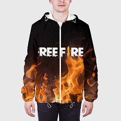 Куртка с капюшоном мужская FREE FIRE, цвет: 3D-белый — фото 2