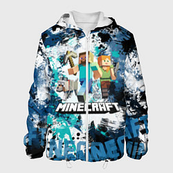 Куртка с капюшоном мужская Minecraft Майнкрафт, цвет: 3D-белый