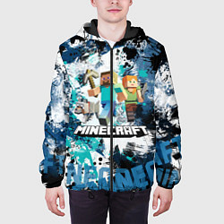 Куртка с капюшоном мужская Minecraft Майнкрафт, цвет: 3D-черный — фото 2