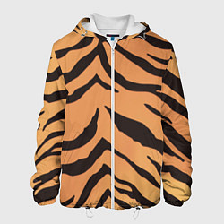 Куртка с капюшоном мужская Тигриный камуфляж, цвет: 3D-белый
