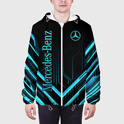 Куртка с капюшоном мужская Mercedes-Benz, цвет: 3D-белый — фото 2