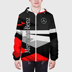 Куртка с капюшоном мужская Mercedes-Benz, цвет: 3D-белый — фото 2