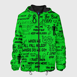 Куртка с капюшоном мужская GREEN BILLIE EILISH, цвет: 3D-черный