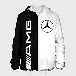 Куртка с капюшоном мужская MERCEDES AMG, цвет: 3D-белый