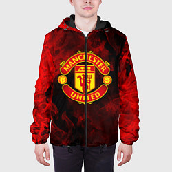 Куртка с капюшоном мужская МАНЧЕСТЕР ЮНАЙТЕД, цвет: 3D-черный — фото 2