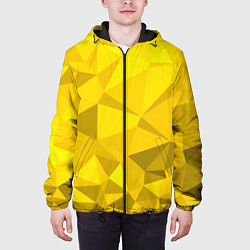 Куртка с капюшоном мужская YELLOW ABSTRACT, цвет: 3D-черный — фото 2