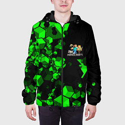 Куртка с капюшоном мужская MINECRAFT, цвет: 3D-черный — фото 2