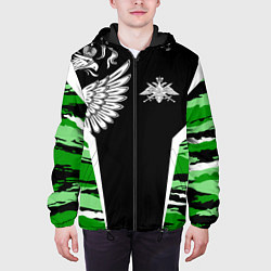 Куртка с капюшоном мужская Пограничные Войска, цвет: 3D-черный — фото 2
