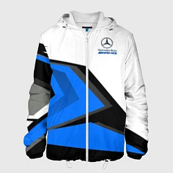 Куртка с капюшоном мужская Mercedes-AMG, цвет: 3D-белый