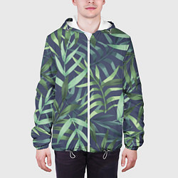 Куртка с капюшоном мужская Арт из джунглей, цвет: 3D-белый — фото 2