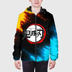 Куртка с капюшоном мужская KIMETSU NO YAIBA, цвет: 3D-черный — фото 2