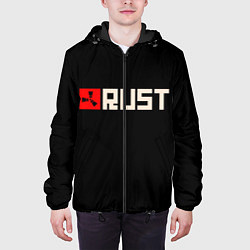 Куртка с капюшоном мужская RUST, цвет: 3D-черный — фото 2