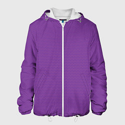 Куртка с капюшоном мужская Фиолетовая волна, цвет: 3D-белый