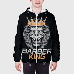 Куртка с капюшоном мужская Barber King Барбер Король, цвет: 3D-белый — фото 2