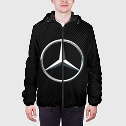 Куртка с капюшоном мужская MERCEDES-BENZ CARBON, цвет: 3D-черный — фото 2