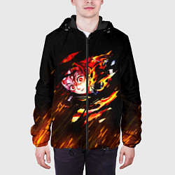 Куртка с капюшоном мужская KIMETSU NO YAIBA, цвет: 3D-черный — фото 2
