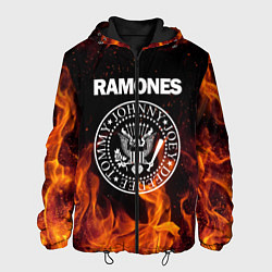 Куртка с капюшоном мужская Ramones, цвет: 3D-черный