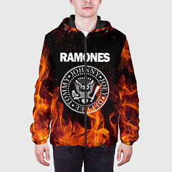 Куртка с капюшоном мужская Ramones, цвет: 3D-черный — фото 2