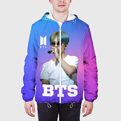 Куртка с капюшоном мужская BTS, цвет: 3D-белый — фото 2