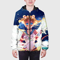 Куртка с капюшоном мужская SAILOR MOON, цвет: 3D-черный — фото 2