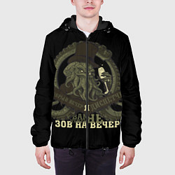Куртка с капюшоном мужская Cthulhu: зов на вечер?, цвет: 3D-черный — фото 2