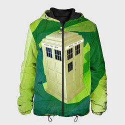 Куртка с капюшоном мужская CRAZY TARDIS, цвет: 3D-черный