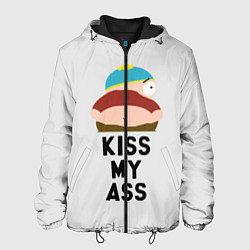 Куртка с капюшоном мужская Kiss My Ass, цвет: 3D-черный