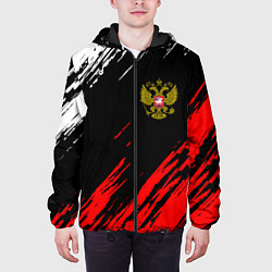 Куртка с капюшоном мужская РОССИЯ цвета 3D-черный — фото 2