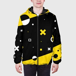Куртка с капюшоном мужская ФИГУРКИ, цвет: 3D-черный — фото 2