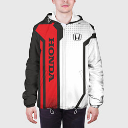 Куртка с капюшоном мужская Honda Driver team, цвет: 3D-белый — фото 2