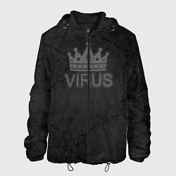 Куртка с капюшоном мужская КоронаВирус, цвет: 3D-черный
