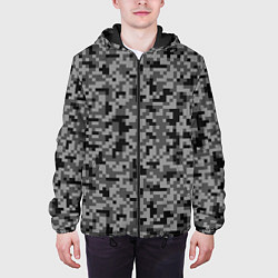 Куртка с капюшоном мужская КАМУФЛЯЖ GRAY, цвет: 3D-черный — фото 2