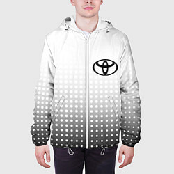 Куртка с капюшоном мужская Toyota, цвет: 3D-белый — фото 2