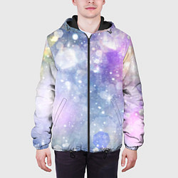 Куртка с капюшоном мужская Звездное небо, цвет: 3D-черный — фото 2