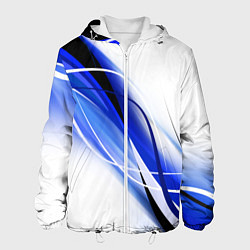 Куртка с капюшоном мужская GEOMETRY STRIPES BLUE, цвет: 3D-белый