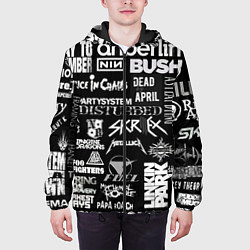 Куртка с капюшоном мужская Рок группы, цвет: 3D-черный — фото 2