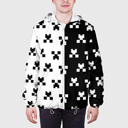 Куртка с капюшоном мужская MINECRAFT CREEPER, цвет: 3D-белый — фото 2
