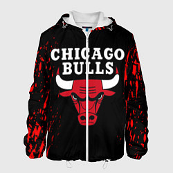 Куртка с капюшоном мужская CHICAGO BULLS, цвет: 3D-белый