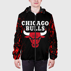 Куртка с капюшоном мужская CHICAGO BULLS, цвет: 3D-черный — фото 2