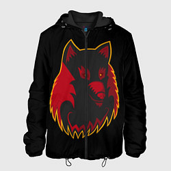 Куртка с капюшоном мужская Wolf Logo, цвет: 3D-черный