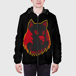 Куртка с капюшоном мужская Wolf Logo, цвет: 3D-черный — фото 2