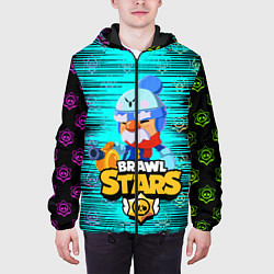 Куртка с капюшоном мужская BRAWL STARS GALE, цвет: 3D-черный — фото 2