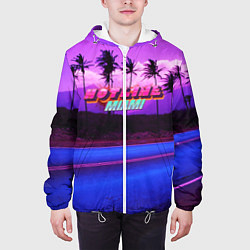 Куртка с капюшоном мужская HOTLINE MIAMI, цвет: 3D-белый — фото 2