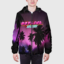 Куртка с капюшоном мужская HOTLINE MIAMI, цвет: 3D-черный — фото 2