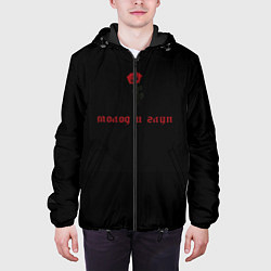 Куртка с капюшоном мужская Молод и глуп, цвет: 3D-черный — фото 2