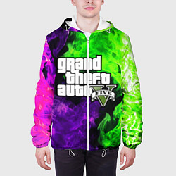 Куртка с капюшоном мужская GTA 5, цвет: 3D-белый — фото 2