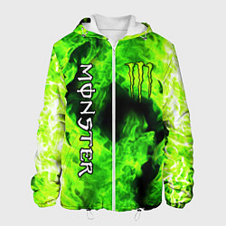 Куртка с капюшоном мужская MONSTER ENERGY, цвет: 3D-белый