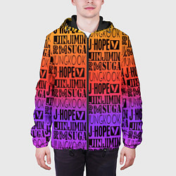 Куртка с капюшоном мужская BTS, цвет: 3D-черный — фото 2